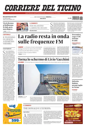 Cover of Corriere del Ticino