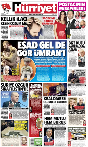 Cover of Hurriyet Print Edition