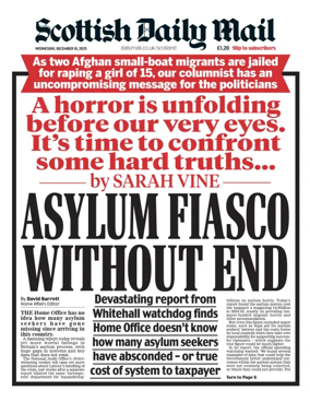 Cover of Scottish Daily Mail