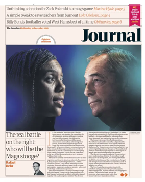 Cover of The Guardian e-paper Journal