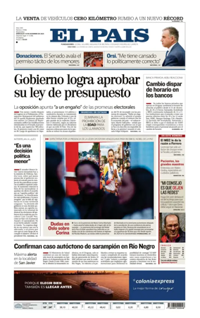 Cover of El Pais (Uruguay)