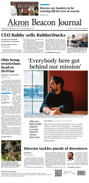 Cover of Akron Beacon Journal