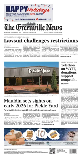Cover of The Greenville News