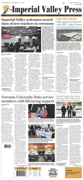 Cover of Imperial Valley Press