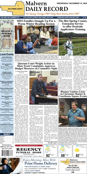 Cover of Malvern Daily Record