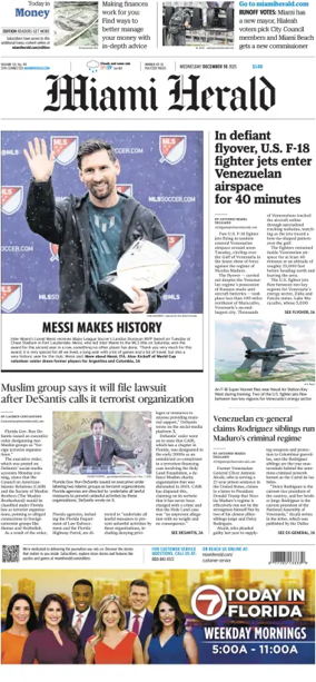 Cover of Miami Herald