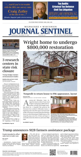 Cover of Milwaukee Journal Sentinel