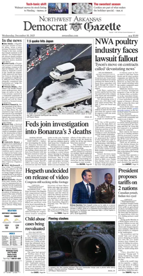 Cover of Northwest Arkansas Democrat-Gazette