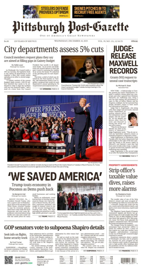 Cover of Pittsburgh Post-Gazette