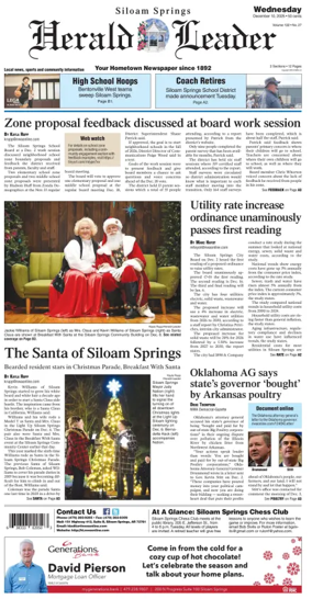 Cover of Siloam Springs Herald Leader