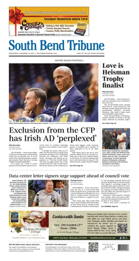 Cover of South Bend Tribune