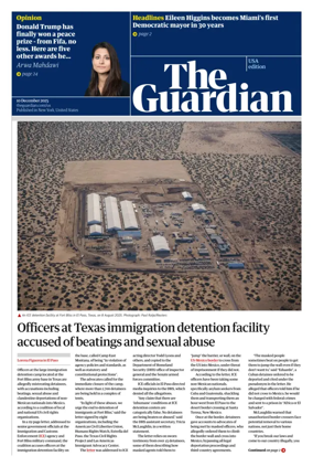 Cover of The Guardian (USA)