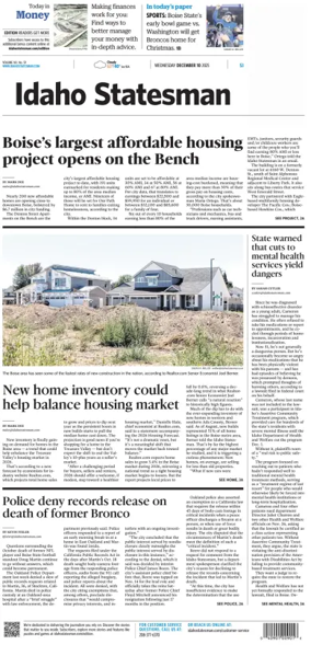 Cover of The Idaho Statesman