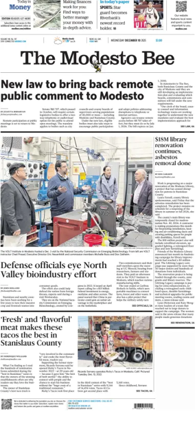 Cover of The Modesto Bee