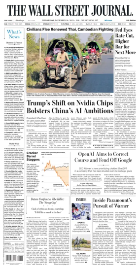 Cover of The Wall Street Journal