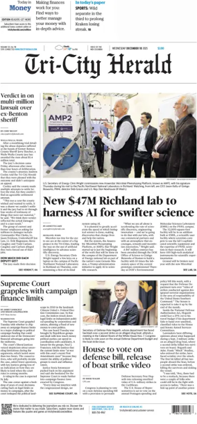 Cover of Tri-City Herald