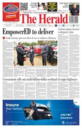 Cover of The Herald (Zimbabwe)