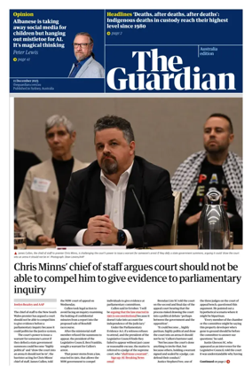 Cover of The Guardian Australia