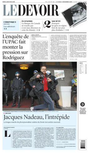 Cover of Le Devoir