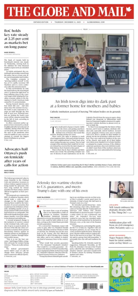 Cover of The Globe and Mail Metro (Ontario Edition)