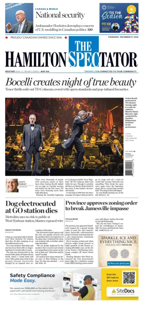 Cover of The Hamilton Spectator