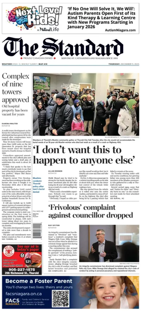 Cover of The Standard (St. Catharines)