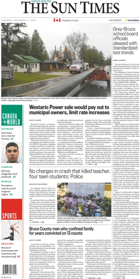 Cover of The Sun Times (Owen Sound)