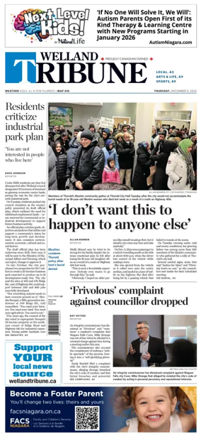 Cover of The Welland Tribune