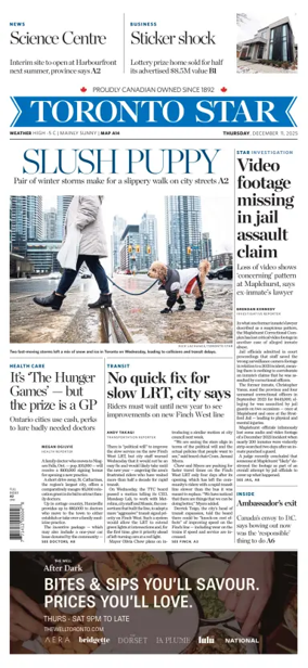 Cover of Toronto Star