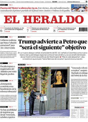 Cover of El Heraldo (Colombia)