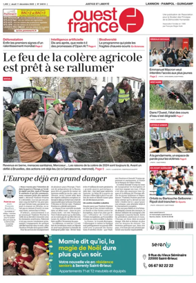 Cover of Ouest France (Lannion)