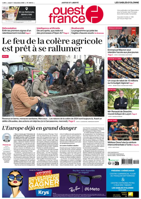 Cover of Ouest France (Les Sables-d'Olonne)