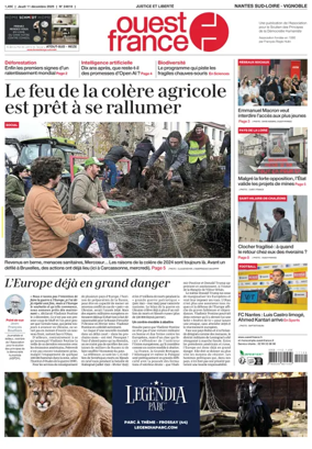Cover of Ouest France (Nantes / Sud-Loire / Vignoble)