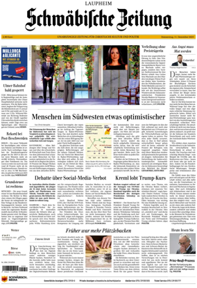 Cover of Schwabische Zeitung (Laupheim)