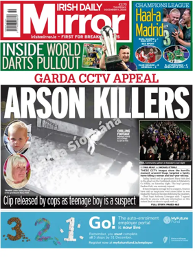 Cover of Irish Daily Mirror