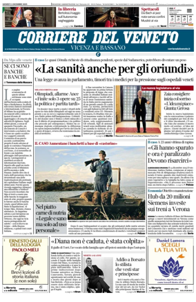 Cover of Corriere del Veneto (Vicenza e Bassano)
