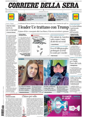 Cover of Corriere della Sera 