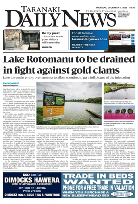 Cover of Taranaki Daily News