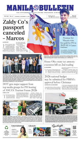 Cover of Manila Bulletin