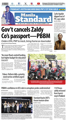 Cover of Manila Standard