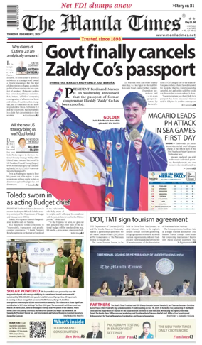Cover of Manila Times