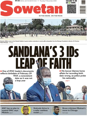 Cover of Sowetan
