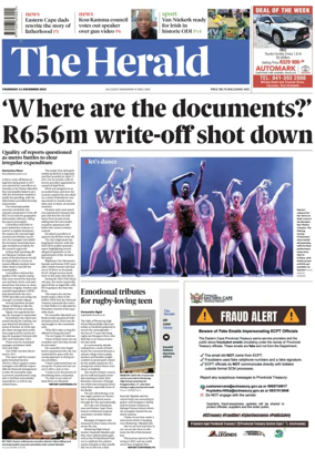 Cover of The Herald (South Africa)