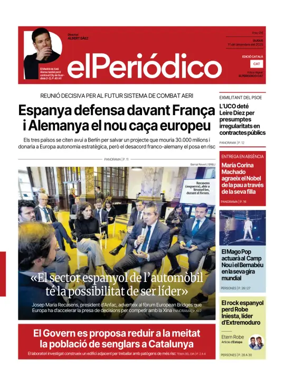 Cover of El Periódico de Catalunya (Català)