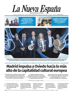 Cover of La Nueva España (Oviedo)