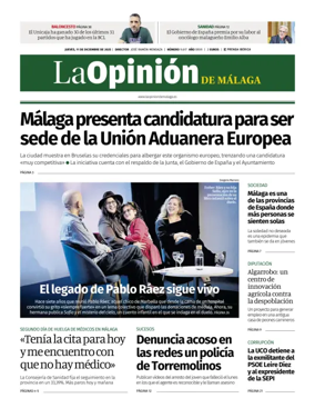 Cover of La Opinión de Málaga