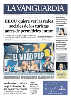 Cover of La Vanguardia