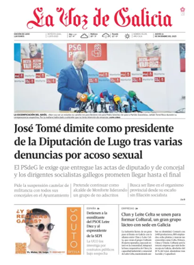 Cover of La Voz de Galicia (Lugo)