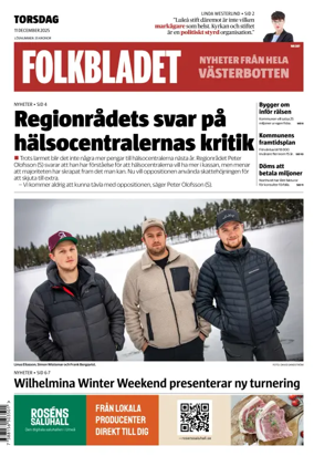 Cover of Folkbladet Västerbotten