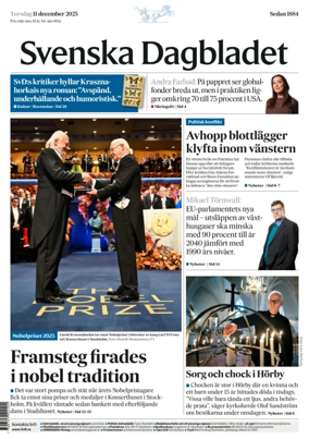 Cover of Svenska Dagbladet